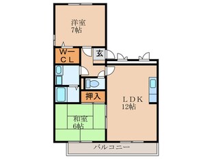 エクセル東合川２の物件間取画像